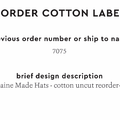 PPLR_HIDDEN_PRODUCT Reorder Previous Label Design - COTTON