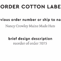 PPLR_HIDDEN_PRODUCT Reorder Previous Label Design - COTTON