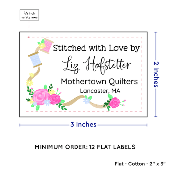 PPLR_HIDDEN_PRODUCT Thread and Flowers (2"x3" Cotton - 12 labels/set)