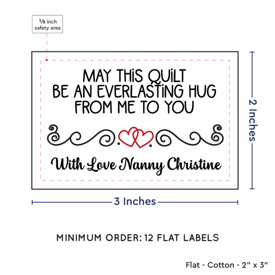 PPLR_HIDDEN_PRODUCT Double Heart Quote (2"x3" Cotton - 12 labels/set)