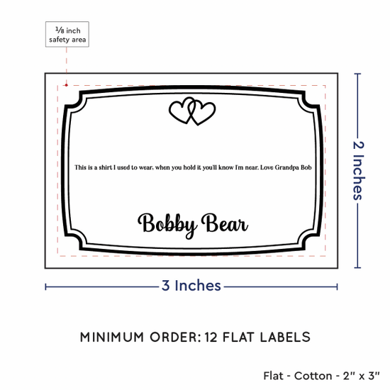 PPLR_HIDDEN_PRODUCT Frame Quote (2"x3" Cotton - 12 labels/set)