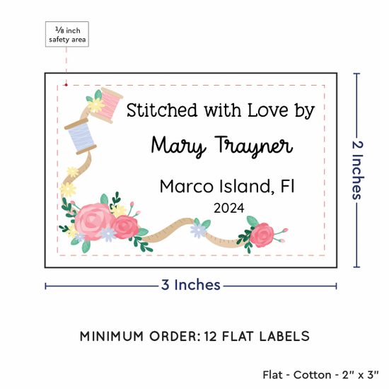 PPLR_HIDDEN_PRODUCT Thread and Flowers (2"x3" Cotton - 12 labels/set)