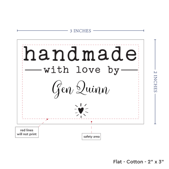 PPLR_HIDDEN_PRODUCT Modern Blanket Label with Heart (2"x3"-Cotton)