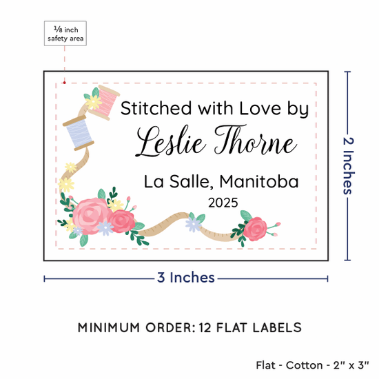 PPLR_HIDDEN_PRODUCT Thread and Flowers (2"x3" Cotton - 12 labels/set)