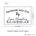 PPLR_HIDDEN_PRODUCT Double Heart Border (2"x3" Cotton - 12 labels/set)