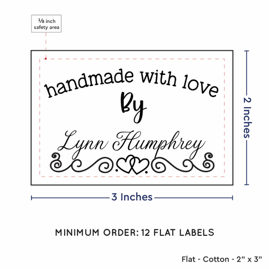 PPLR_HIDDEN_PRODUCT Double Heart Border (2"x3" Cotton - 12 labels/set)