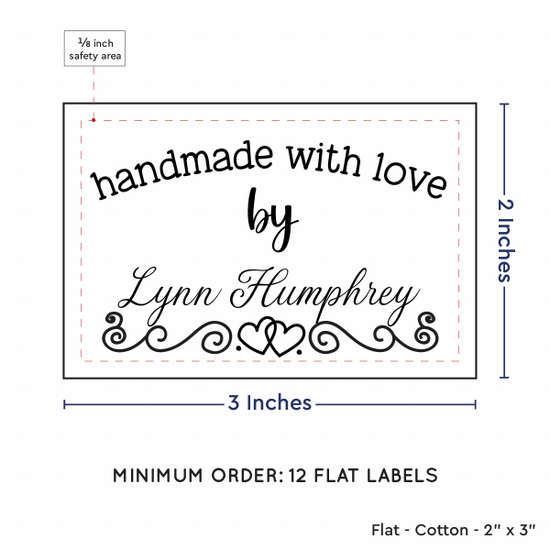PPLR_HIDDEN_PRODUCT Double Heart Border (2"x3" Cotton - 12 labels/set)
