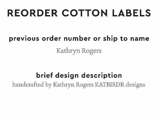 PPLR_HIDDEN_PRODUCT Reorder Previous Label Design - COTTON