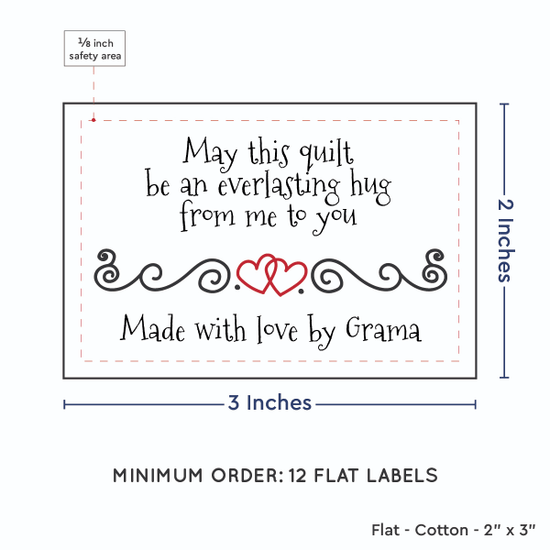 PPLR_HIDDEN_PRODUCT Double Heart Quote (2"x3" Cotton - 12 labels/set)
