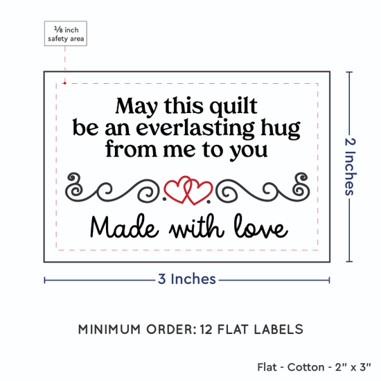 PPLR_HIDDEN_PRODUCT Double Heart Quote (2"x3" Cotton - 12 labels/set)