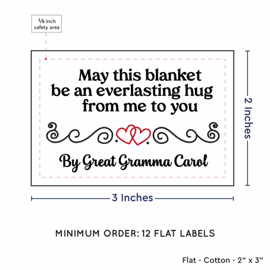 PPLR_HIDDEN_PRODUCT Double Heart Quote (2"x3" Cotton - 12 labels/set)