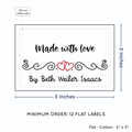 PPLR_HIDDEN_PRODUCT Double Heart Quote (2"x3" Cotton - 12 labels/set)