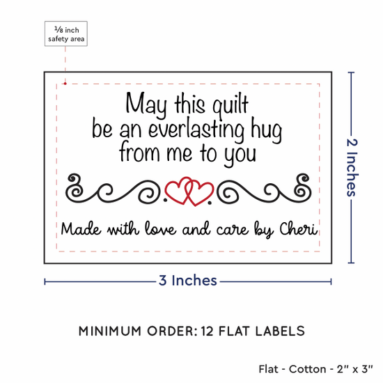 PPLR_HIDDEN_PRODUCT Double Heart Quote (2"x3" Cotton - 12 labels/set)