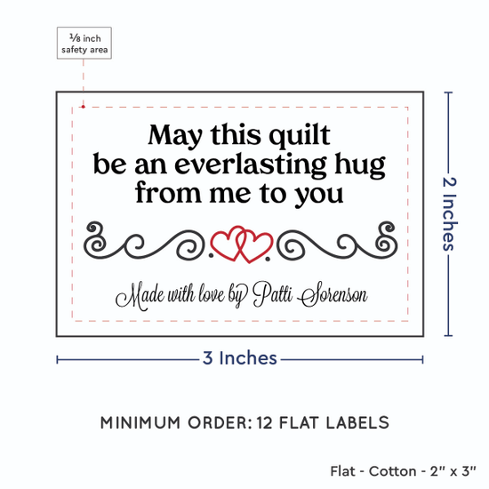 PPLR_HIDDEN_PRODUCT Double Heart Quote (2"x3" Cotton - 12 labels/set)