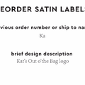 PPLR_HIDDEN_PRODUCT Reorder Previous Label Design - SATIN