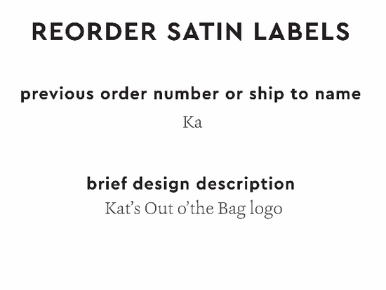 PPLR_HIDDEN_PRODUCT Reorder Previous Label Design - SATIN