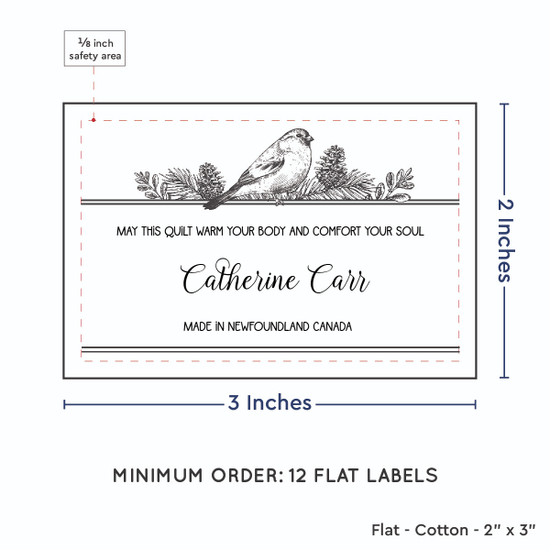PPLR_HIDDEN_PRODUCT Winter Bird (2"x3" Cotton - 12 labels/set)