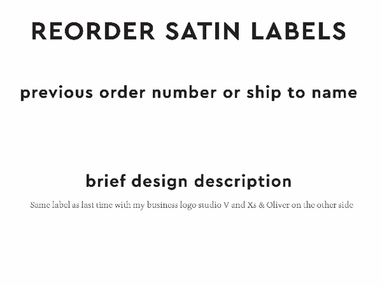 PPLR_HIDDEN_PRODUCT Reorder Previous Label Design - SATIN