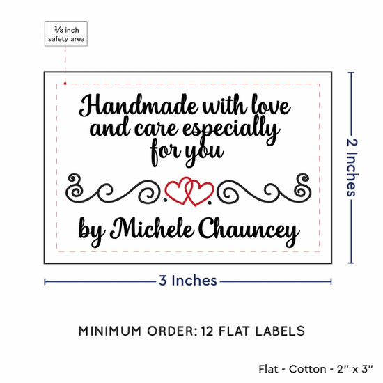 PPLR_HIDDEN_PRODUCT Double Heart Quote (2"x3" Cotton - 12 labels/set)
