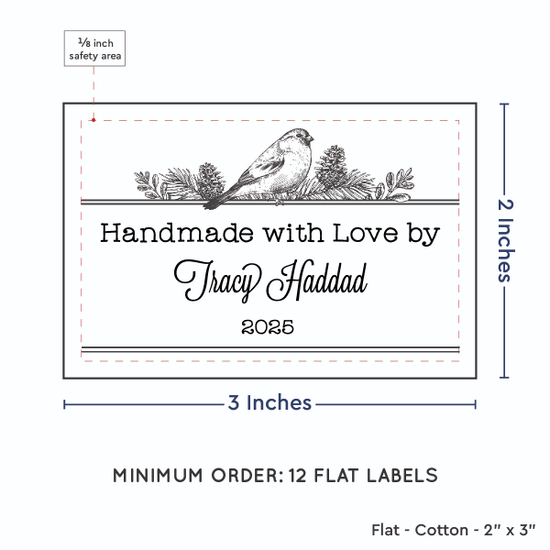 PPLR_HIDDEN_PRODUCT Winter Bird (2"x3" Cotton - 12 labels/set)