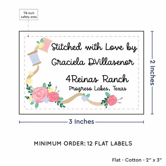 PPLR_HIDDEN_PRODUCT Thread and Flowers (2"x3" Cotton - 12 labels/set)