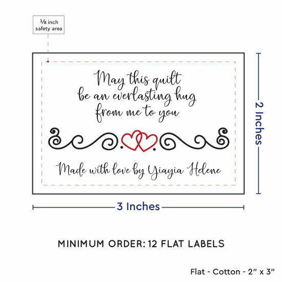 PPLR_HIDDEN_PRODUCT Double Heart Quote (2"x3" Cotton - 12 labels/set)