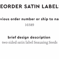 PPLR_HIDDEN_PRODUCT Reorder Previous Label Design - SATIN
