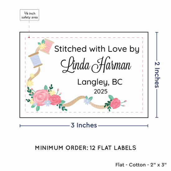 PPLR_HIDDEN_PRODUCT Thread and Flowers (2"x3" Cotton - 12 labels/set)