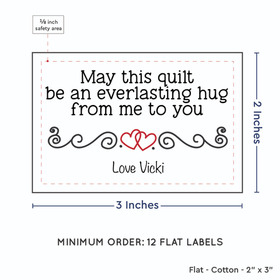 PPLR_HIDDEN_PRODUCT Double Heart Quote (2"x3" Cotton - 12 labels/set)