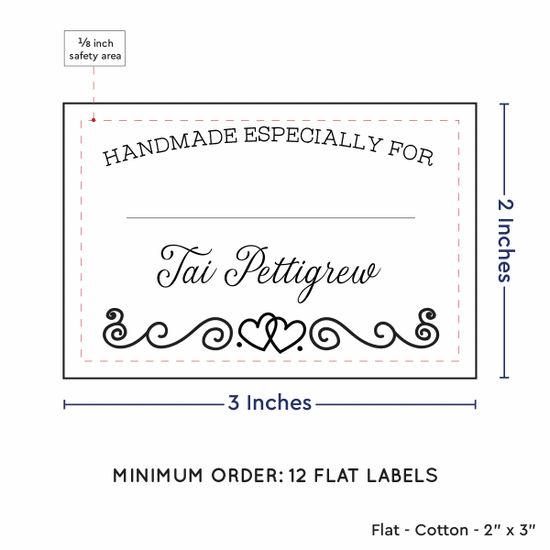 PPLR_HIDDEN_PRODUCT Double heart border with Fill in Blanks (2"x3" Cotton - 12 labels/set)
