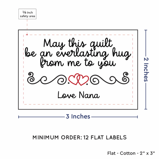 PPLR_HIDDEN_PRODUCT Double Heart Quote (2"x3" Cotton - 12 labels/set)
