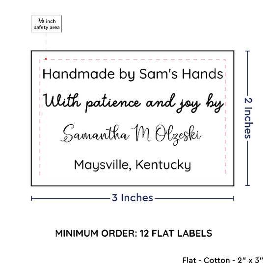 PPLR_HIDDEN_PRODUCT Large Text Only Label (2"x3"-Cotton)