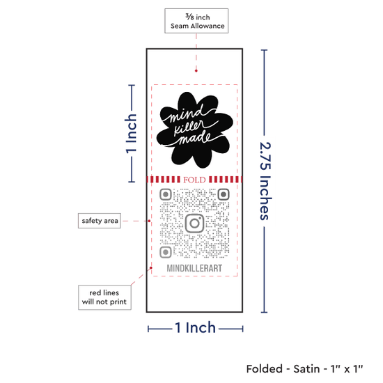 PPLR_HIDDEN_PRODUCT Print Your Logo/Image on Satin Tags (1" wide - Satin)