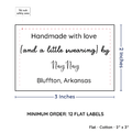 PPLR_HIDDEN_PRODUCT Large Text Only Label (2"x3"-Cotton)