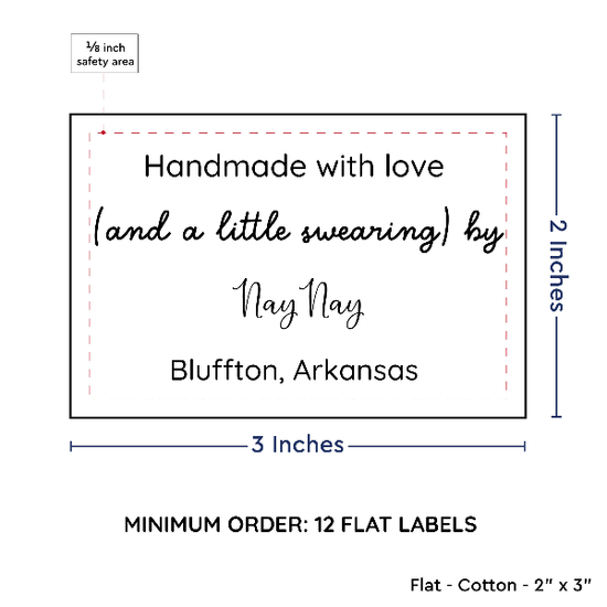 PPLR_HIDDEN_PRODUCT Large Text Only Label (2"x3"-Cotton)