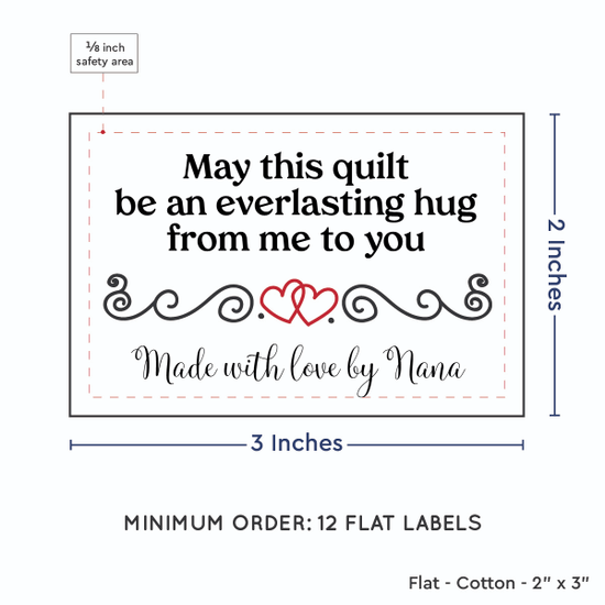 PPLR_HIDDEN_PRODUCT Double Heart Quote (2"x3" Cotton - 12 labels/set)