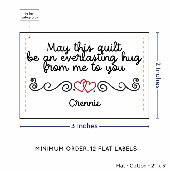 PPLR_HIDDEN_PRODUCT Double Heart Quote (2"x3" Cotton - 12 labels/set)