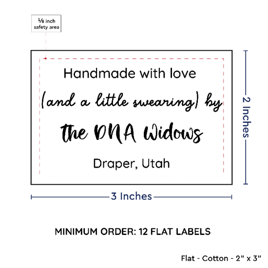 PPLR_HIDDEN_PRODUCT Large Text Only Label (2"x3"-Cotton)