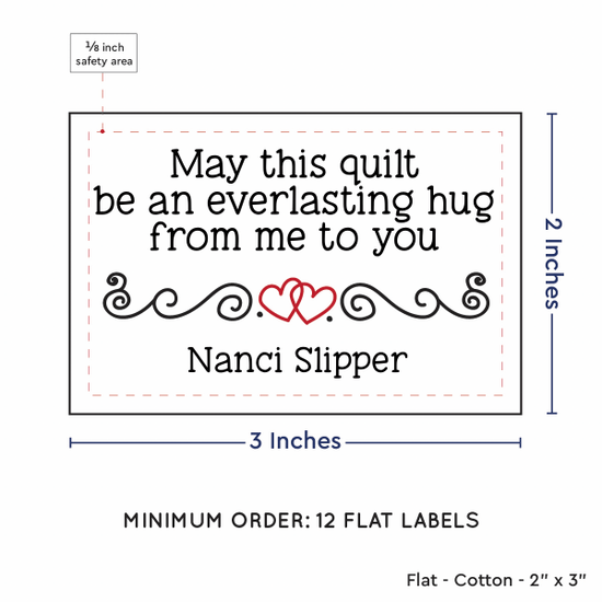 PPLR_HIDDEN_PRODUCT Double Heart Quote (2"x3" Cotton - 12 labels/set)
