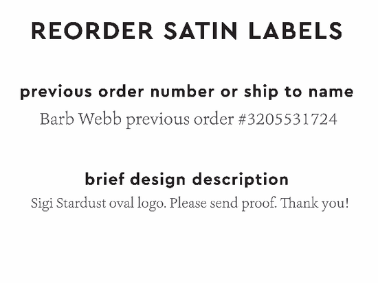 PPLR_HIDDEN_PRODUCT Reorder Previous Label Design - SATIN