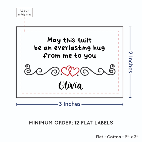 PPLR_HIDDEN_PRODUCT Double Heart Quote (2"x3" Cotton - 12 labels/set)