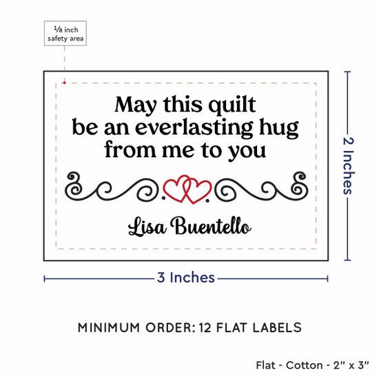 PPLR_HIDDEN_PRODUCT Double Heart Quote (2"x3" Cotton - 12 labels/set)