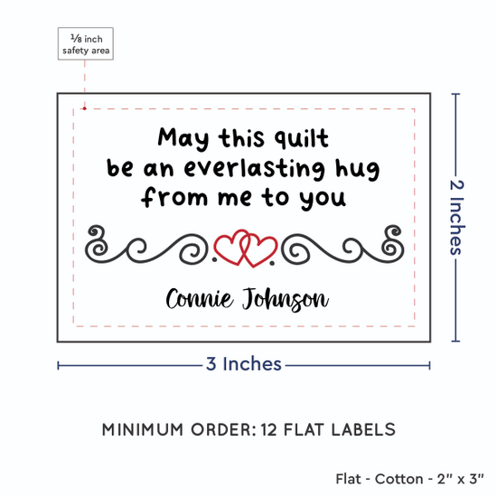 PPLR_HIDDEN_PRODUCT Double Heart Quote (2"x3" Cotton - 12 labels/set)