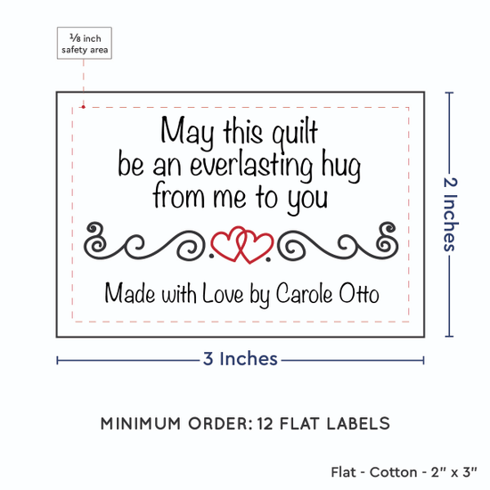 PPLR_HIDDEN_PRODUCT Double Heart Quote (2"x3" Cotton - 12 labels/set)