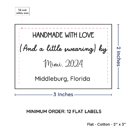 PPLR_HIDDEN_PRODUCT Large Text Only Label (2"x3"-Cotton)
