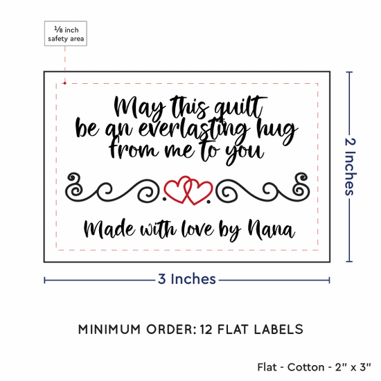 PPLR_HIDDEN_PRODUCT Double Heart Quote (2"x3" Cotton - 12 labels/set)