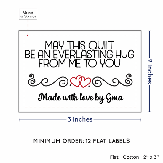PPLR_HIDDEN_PRODUCT Double Heart Quote (2"x3" Cotton - 12 labels/set)