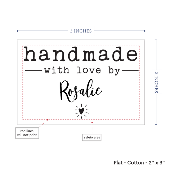 PPLR_HIDDEN_PRODUCT Modern Blanket Label with Heart (2"x3"-Cotton)