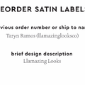 PPLR_HIDDEN_PRODUCT Reorder Previous Label Design - SATIN