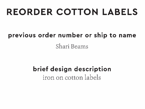 PPLR_HIDDEN_PRODUCT Reorder Previous Label Design - COTTON